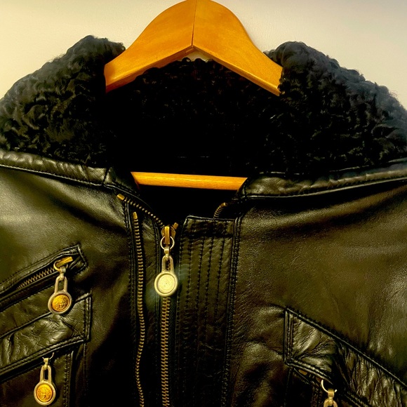 Versace Leather Black Jacket - Picture 2 of 6